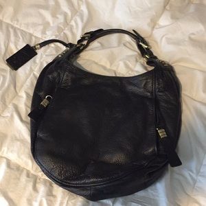 *for Terry* orYANY Black Leather Handbag